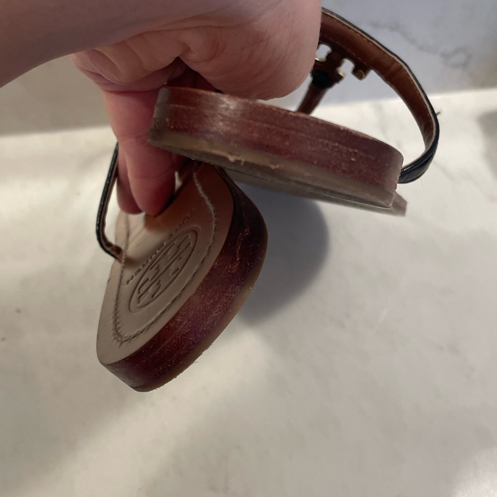 Tory Burch Black and Tan Sandals - Picture 5 of 10